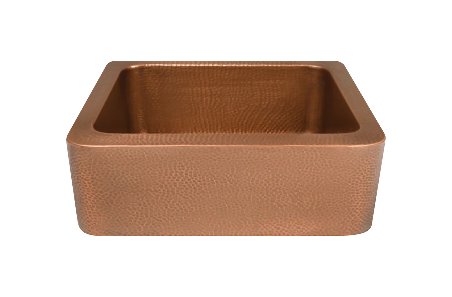 Copper Hammered Farmhouse Sink - 838mm