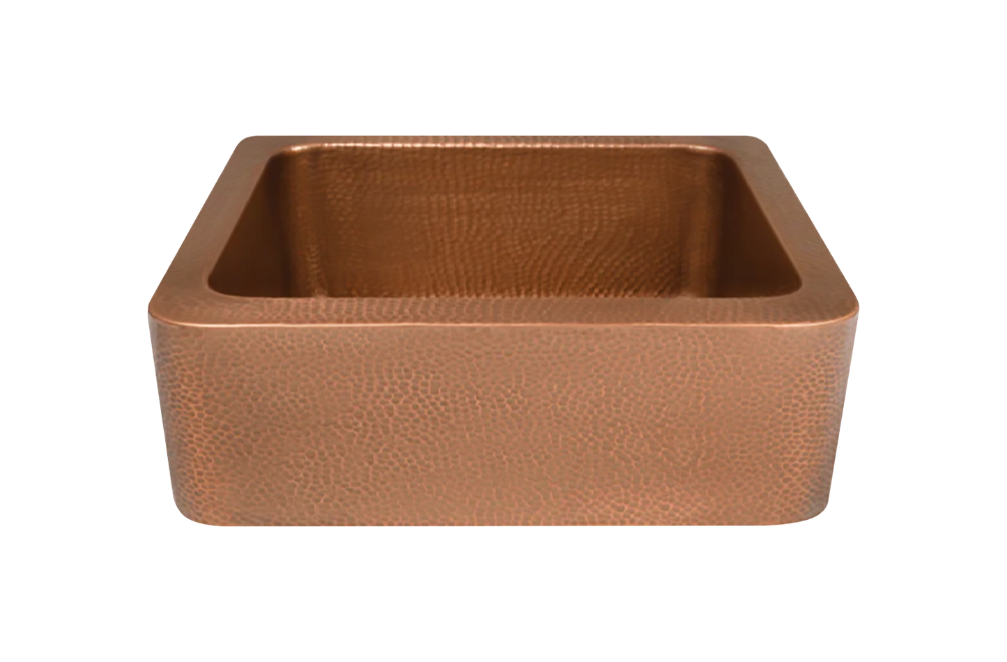 Copper Hammered Farmhouse Sink - 838mm