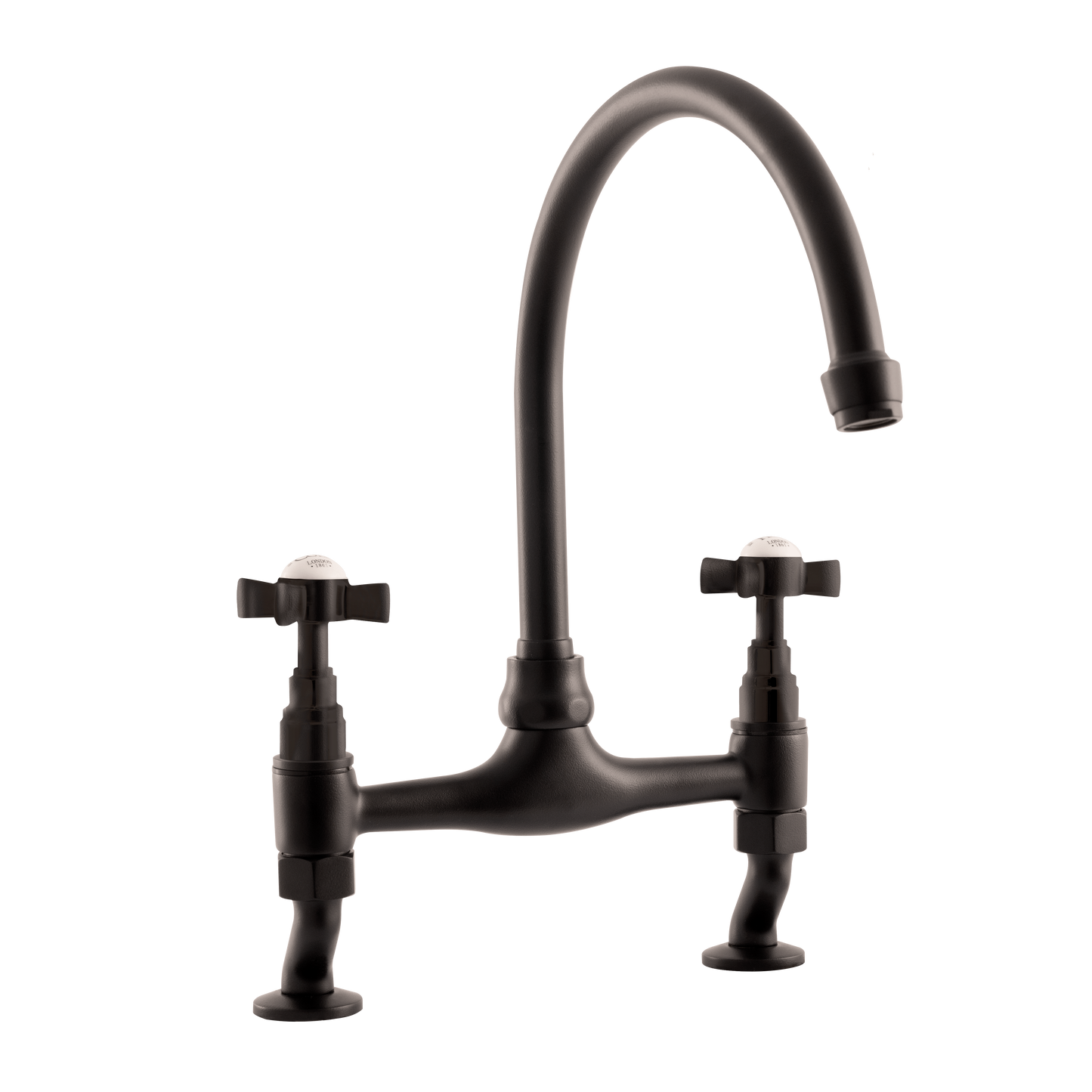Traditional Kitchen Bridge Mixer Tap - Cross Handles