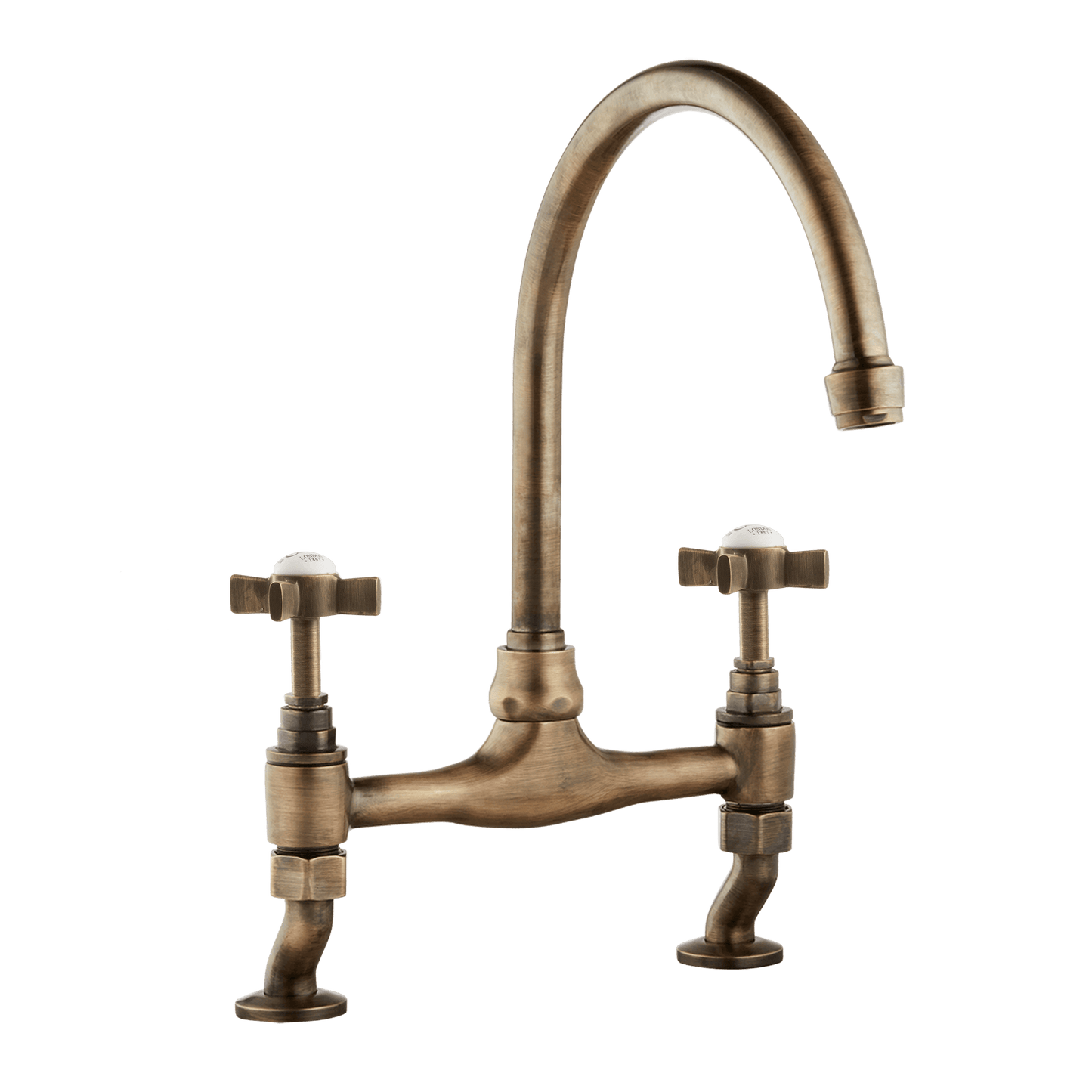 Traditional Kitchen Bridge Mixer Tap - Cross Handles
