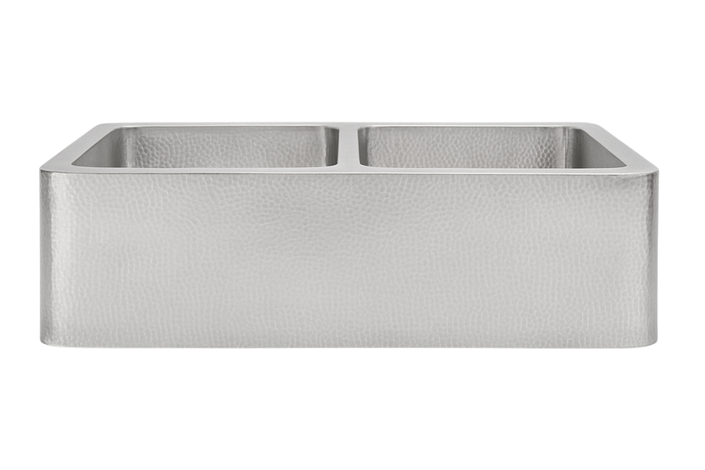 Stainless Steel Hammered Double Bowl Sink - 838mm