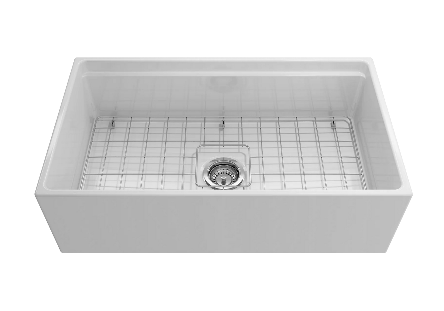 October Special - Farmhouse Sink with Chopping Board, Grid, Grill, Colander & Waste - 762mm
