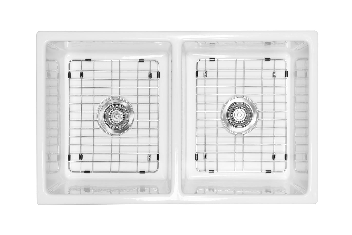 Double Bowl Farmhouse 833 Sink - Grid