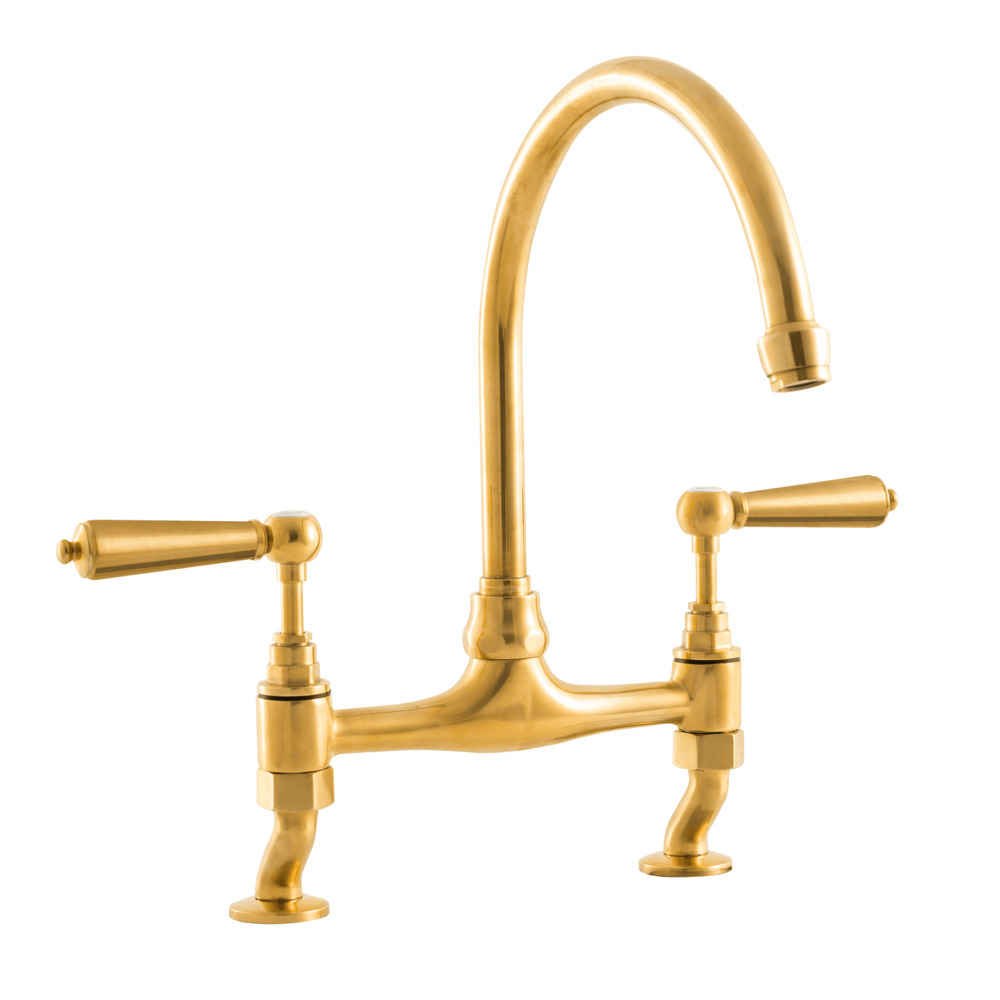 Traditional Kitchen Bridge Mixer Tap - Porcelain Levers