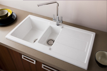 March Special - Live Event ! - Malbec - Ceramic Kitchen Sink 1.5 Bowl And Drain Board