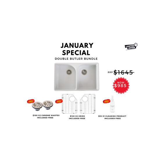 HAPPY NDEW YEAR - JANUARY BUNDLE - DOUBLE BUTLER SINK SPECIAL!