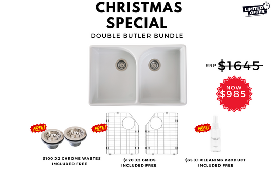 Christmas Special - Double Butler Sink Bundle - 800mm