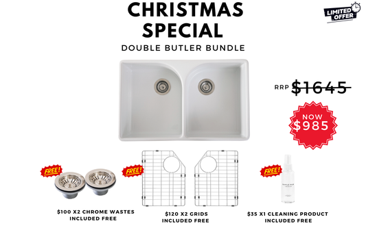 Christams Special - Double Butler Sink Bundle - 800mm