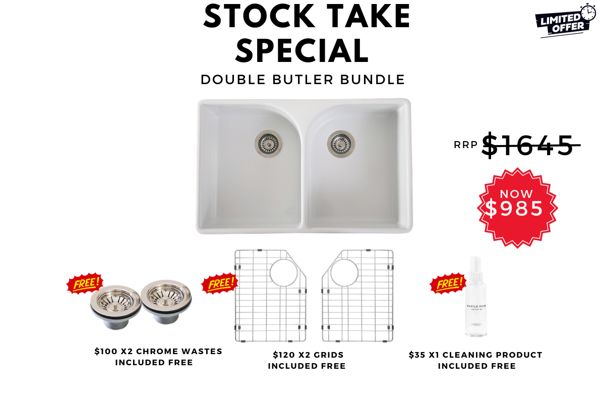 July Special - Double Butler Sink Bundle - 800mm