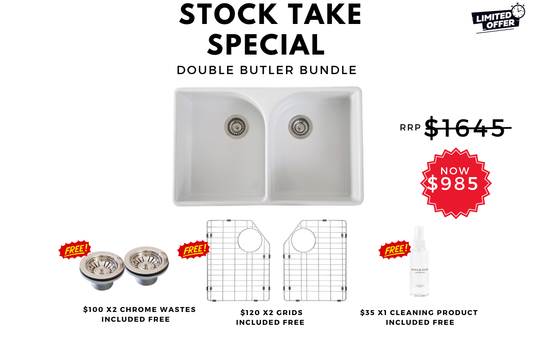 July Special - Double Butler Sink Bundle - 800mm
