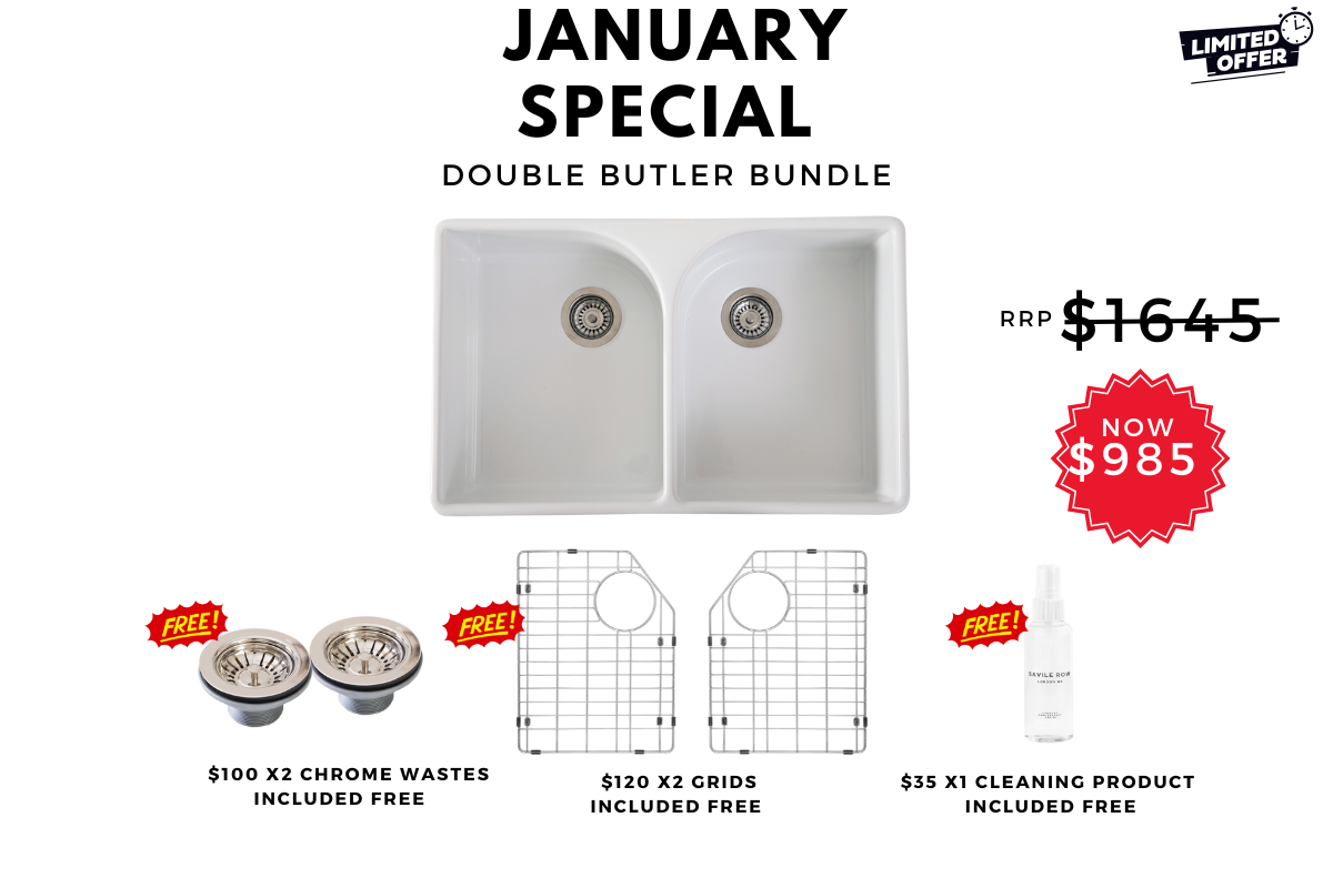 February Special - Double Butler Sink - 800mm