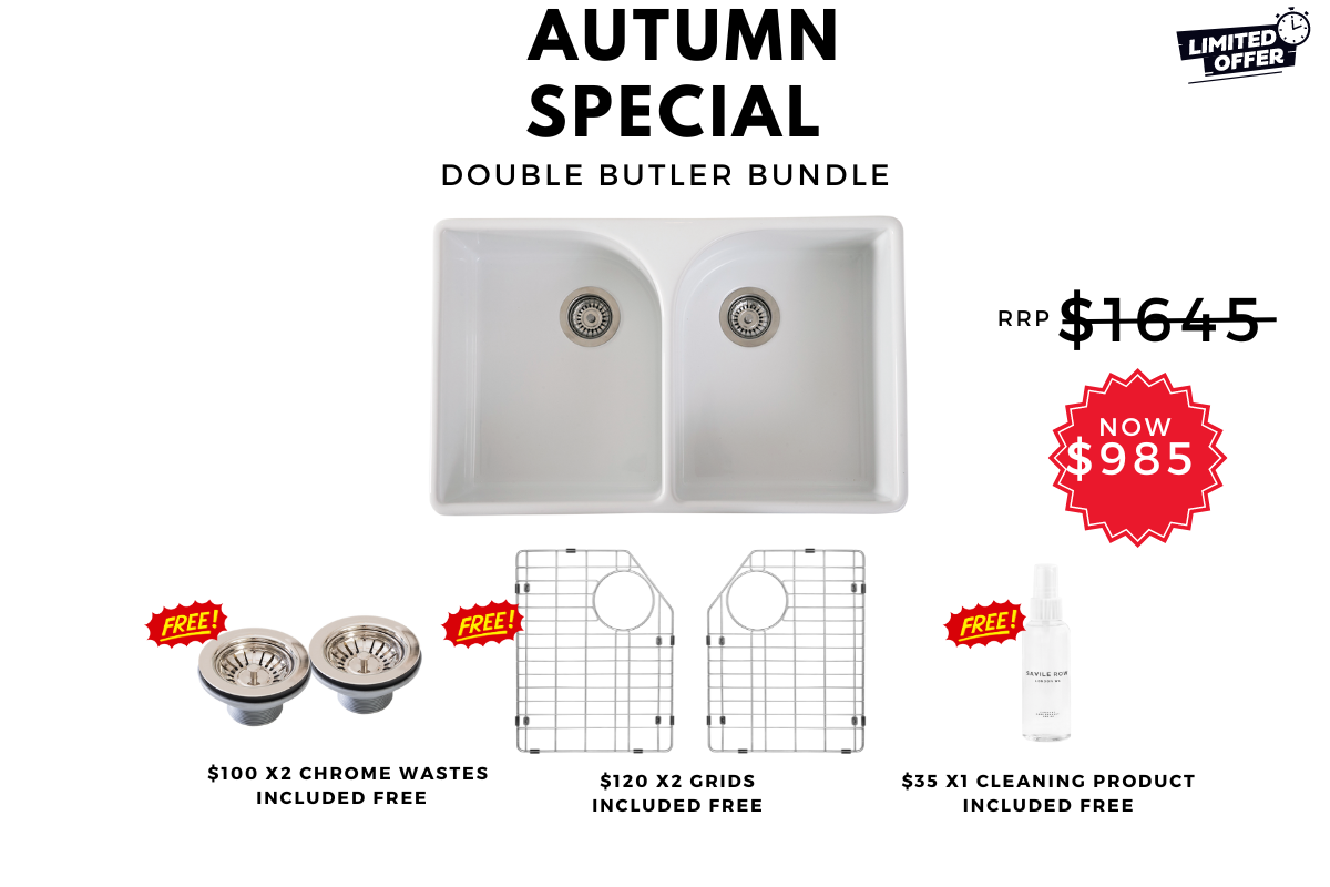 Autumn Sale - Double Butler Sink Bundle - 800mm