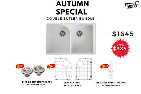 Autumn Sale - Double Butler Sink Bundle - 800mm