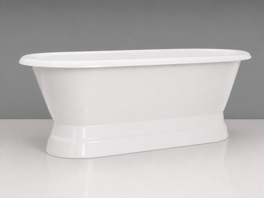 Monet  - Double Ended Cast Iron Apron Bath - 1677 - White