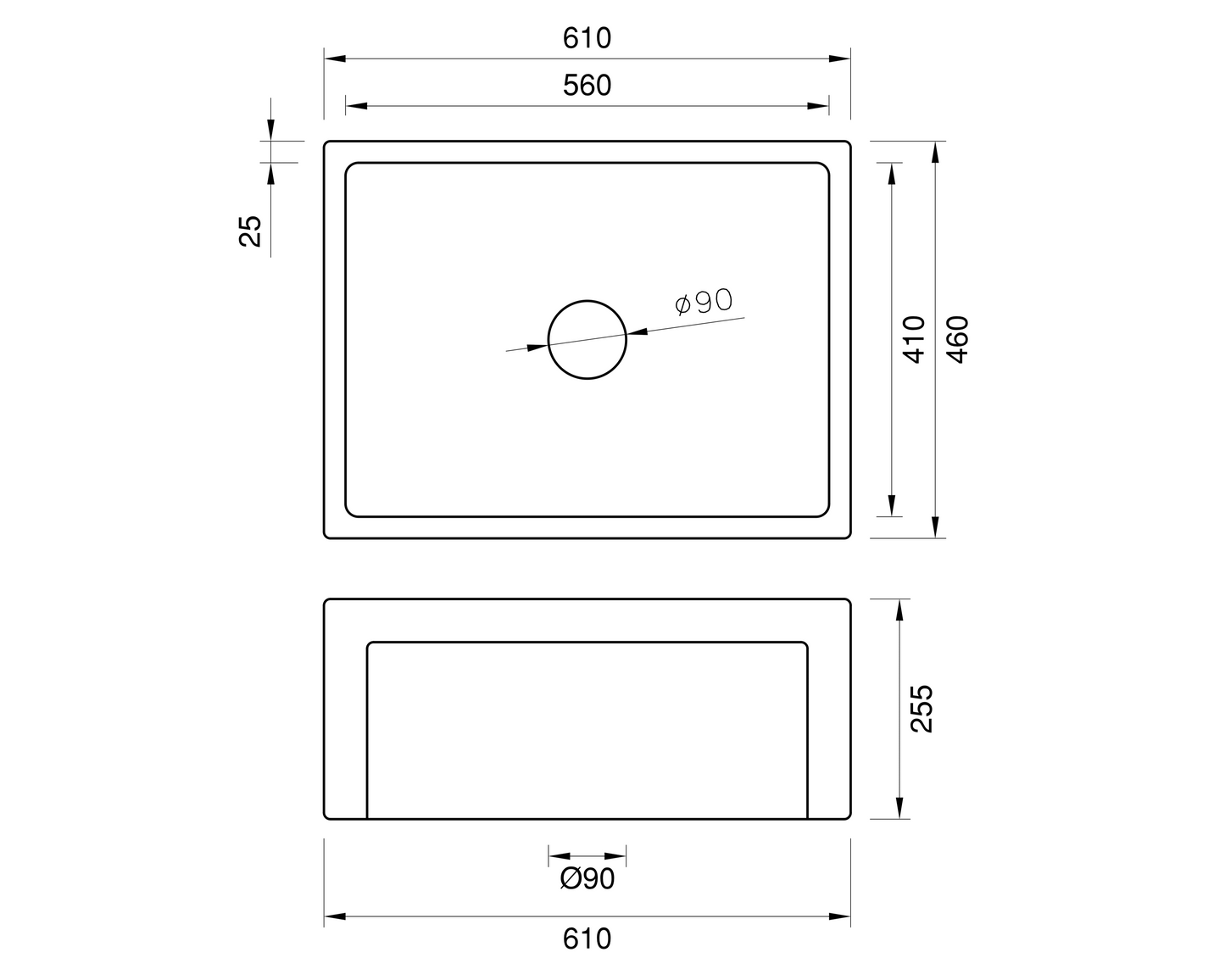 Spring Special - Country Farmhouse Sink - 610mm