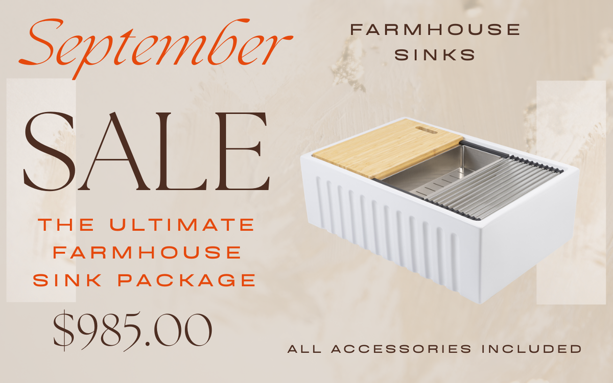 Load video: Farmhouse Sinks - September Sale