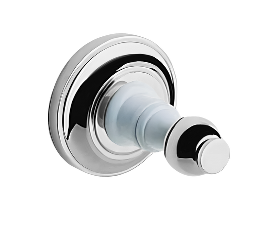 Apron Hook in polished chrome-look finish with white stem, product view