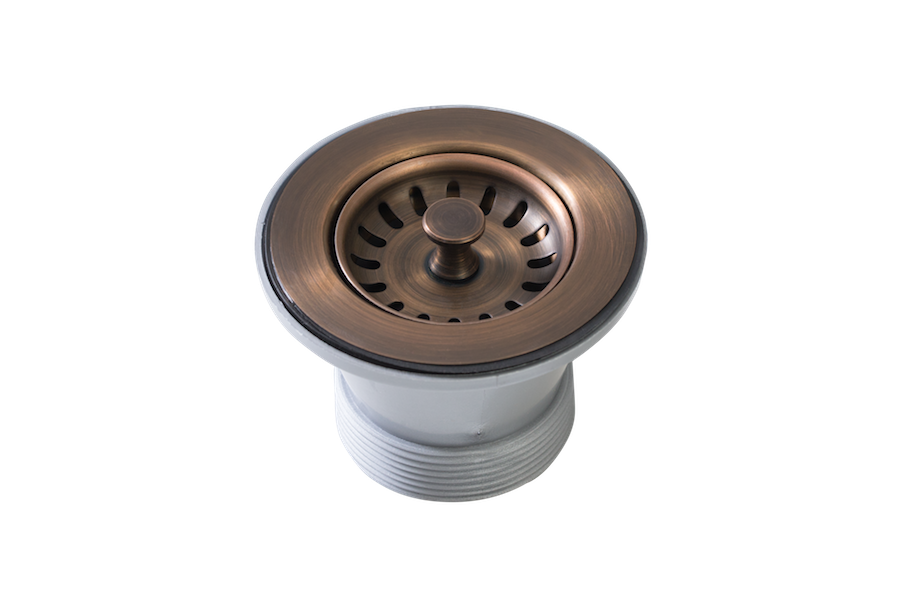 Basket Waste 50mm in bronze finish, angled product view