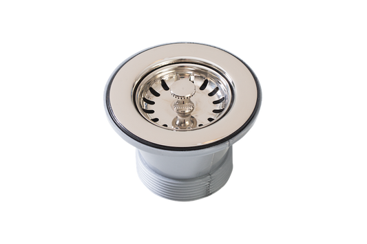 Basket Waste 50mm in polished silver finish, angled product view