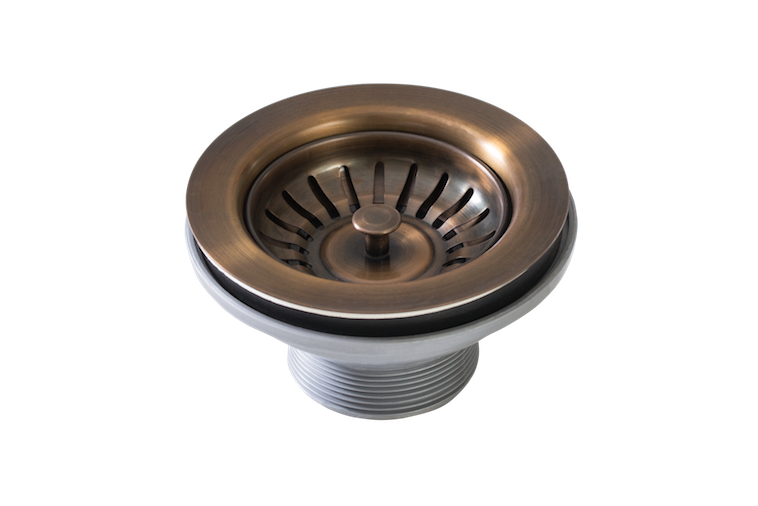 Basket Waste 90mm in bronze finish, angled product view