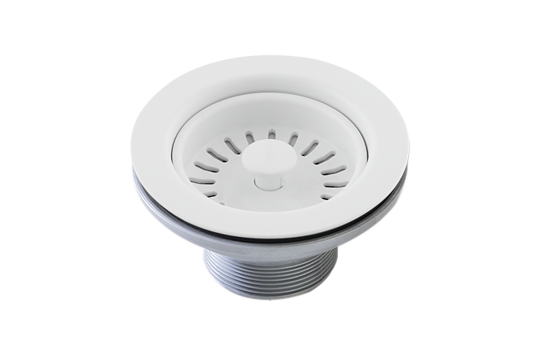 Basket Waste 90mm in white finish, angled product view