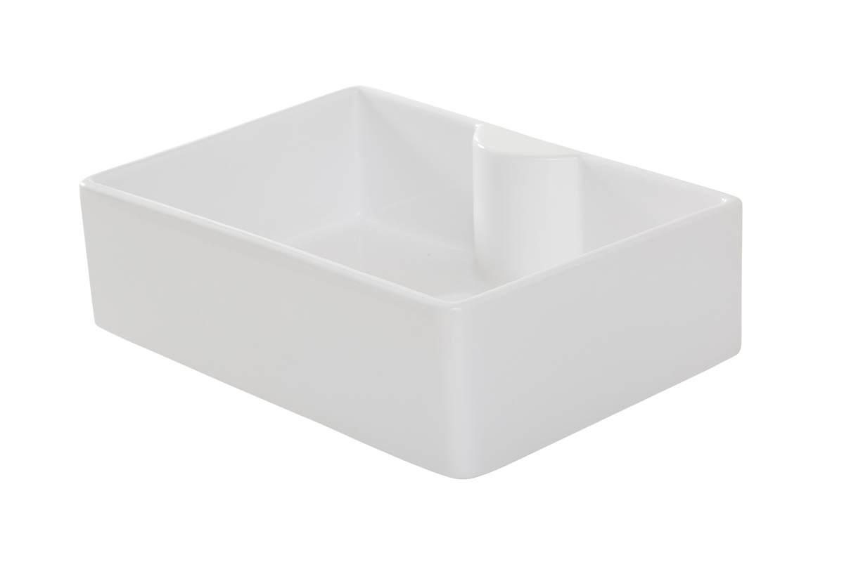 British Butler Sink with Tap Ledge - 595mm by Savile Row - angled view