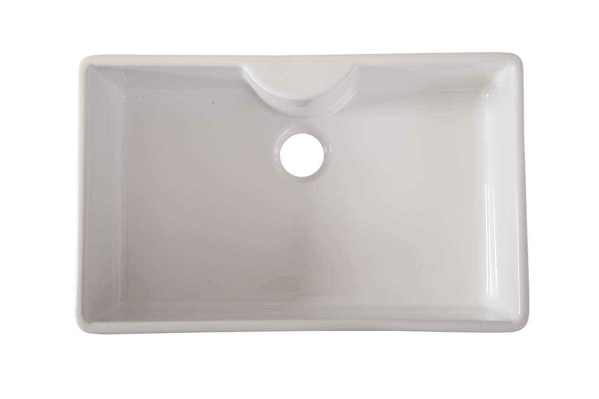 British Butler Sink with Tap Ledge - 595mm by Savile Row - top-down view