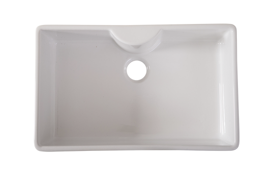 British Butler Sink with Tap Ledge - 595mm by Savile Row - top-down view
