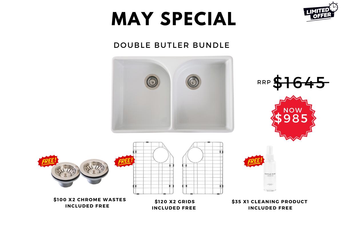 May Special - Double Butler Sink Bundle - 800mm
