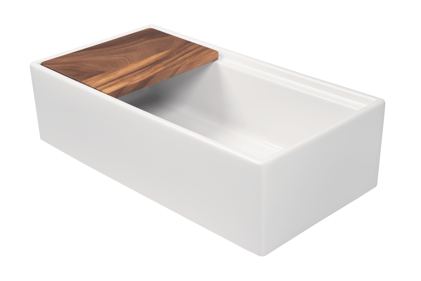 Farmhouse Sink with Chopping Board & Grid - Offset Waste - 914mm