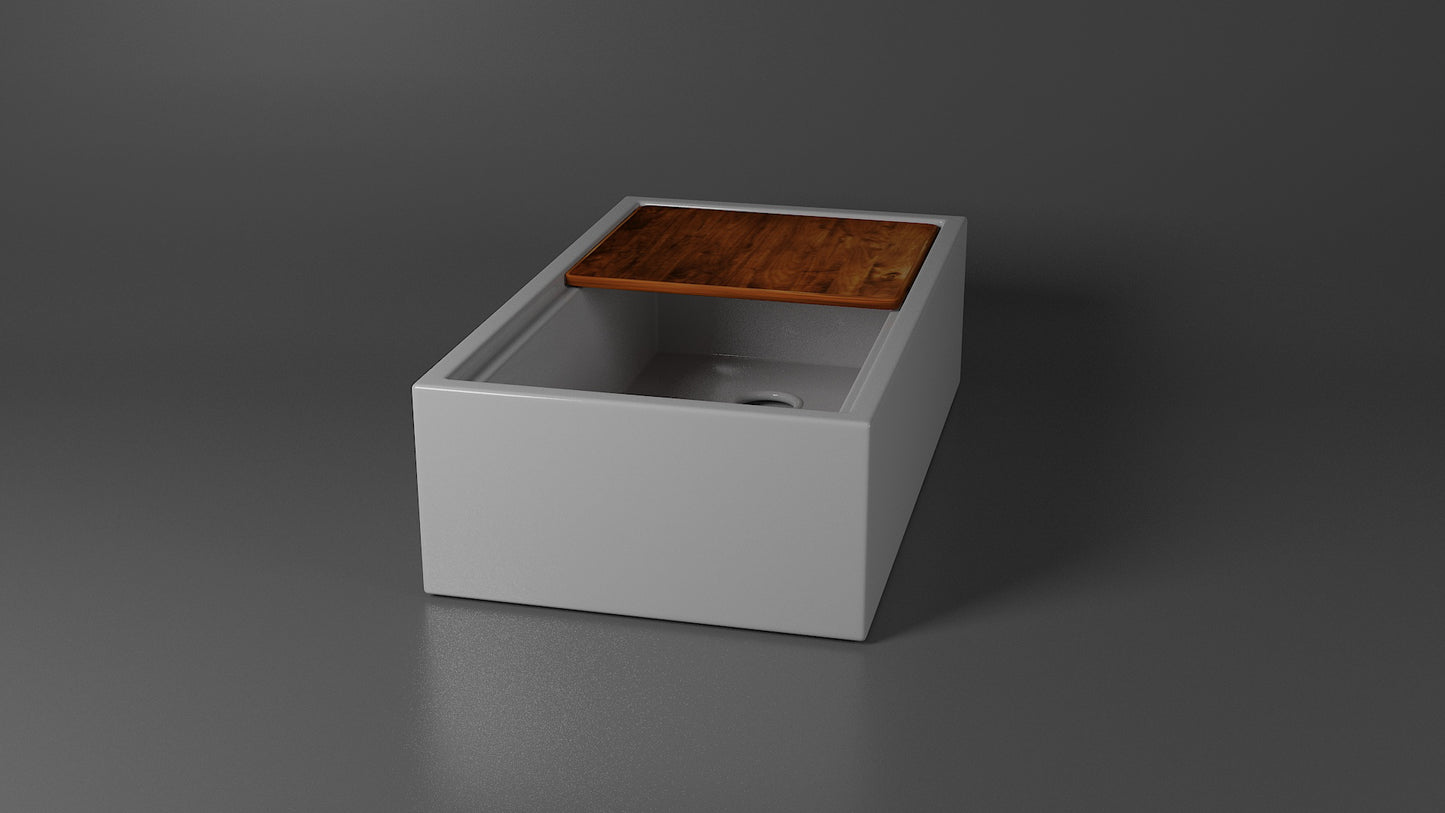 Farmhouse Sink With Chopping Board & Grate - 914mm
