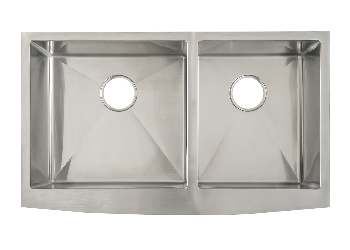 Stainless Steel Double Butler Offset Sink - 838