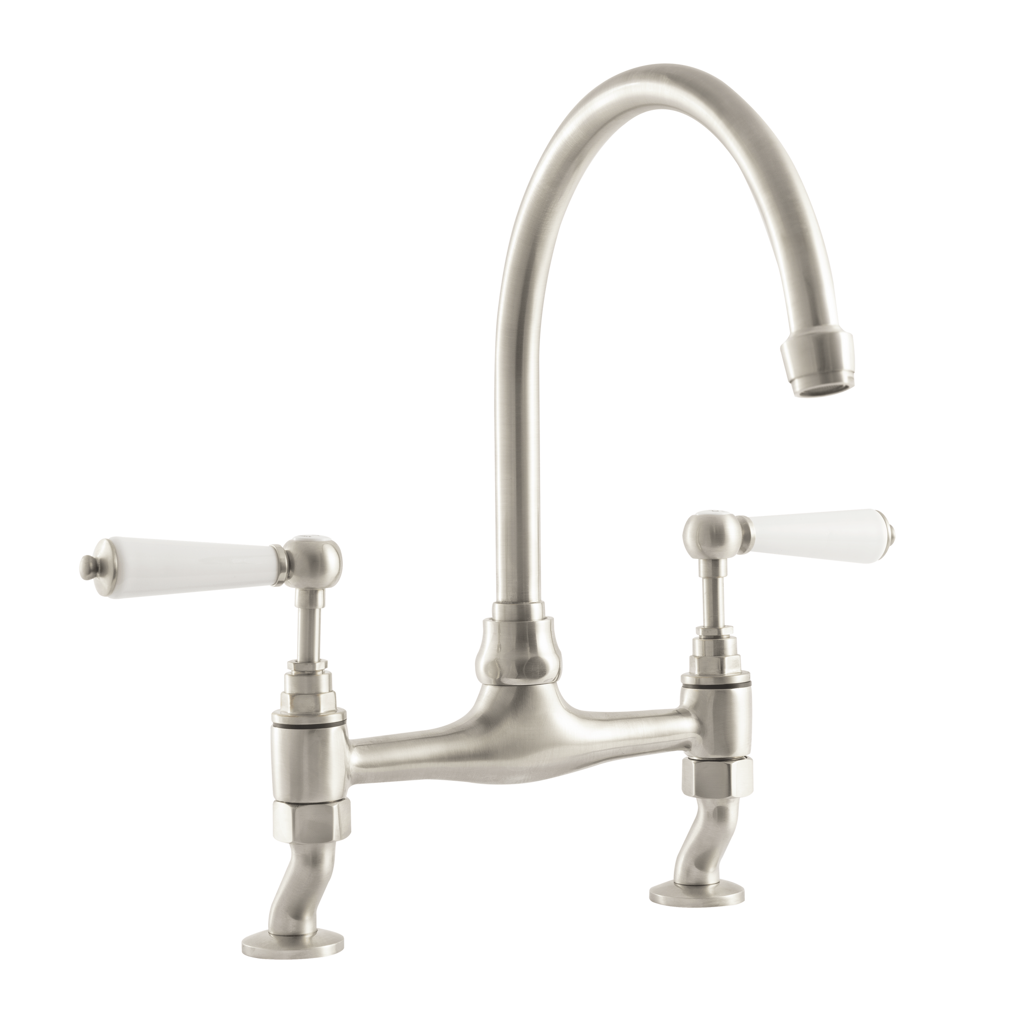 Traditional Kitchen Bridge Mixer Tap - Porcelain Levers – Farmhouse sinks