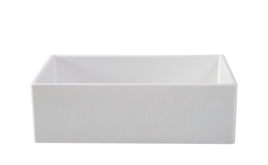 Farmhouse Sink - 914mm by Savile Row - single bowl fireclay farmhouse sink - front view