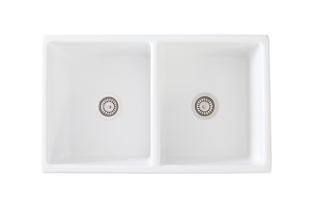 Narrow Double Fluted Fireclay Sink